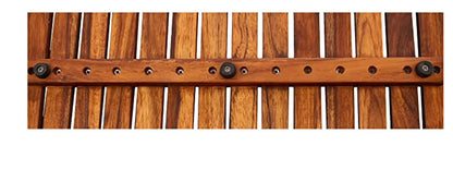 SaniSupreme SuperiorLine Teak badmat 71 x 71 cm. douchecabine model (niet oprolbaar)