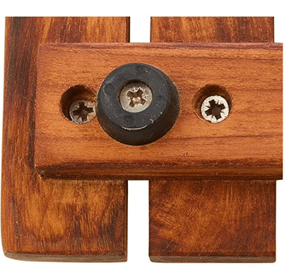 SaniSupreme SuperiorLine Teak badmat 71 x 71 cm. halfrond vast model (niet oprolbaar)