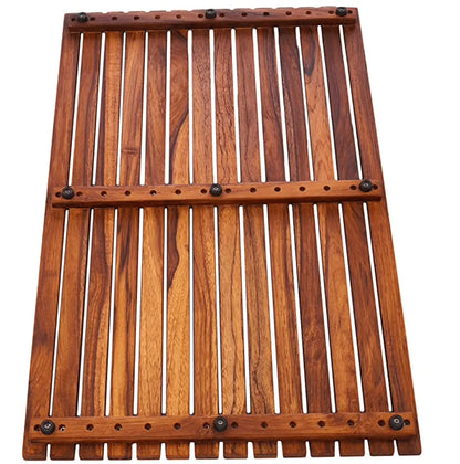 SaniSupreme SuperiorLine Teak badmat 80 x 50 cm. vast model (niet oprolbaar)