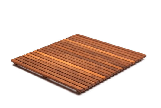 SaniSupreme SuperiorLine Teak badmat vierkant 71 x 71 cm. vast model (niet oprolbaar)