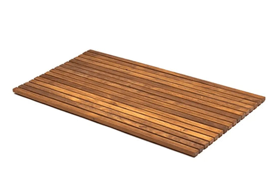 SaniSupreme SuperiorLine WoodLine Teak badmat rechthoek oprolbaar 66 x 86 cm