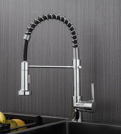 SaniSupreme thermostatische keukenkraan Bologna gebogen met veer Chroom