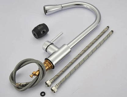 SaniSupreme thermostatische keukenkraan uittrekbaar Bologna gebogen chroom