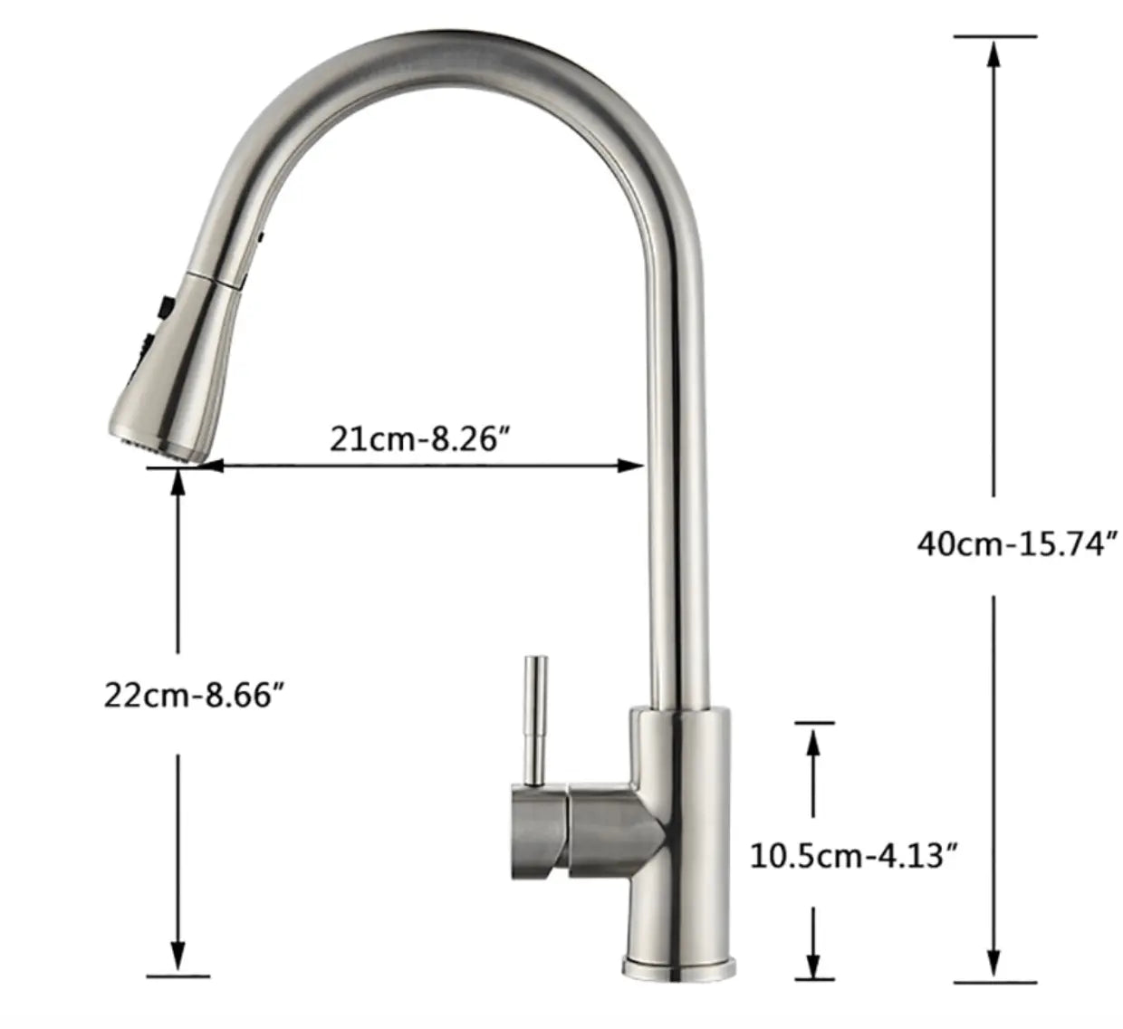SaniSupreme thermostatische keukenkraan uittrekbaar Bologna gebogen RVS