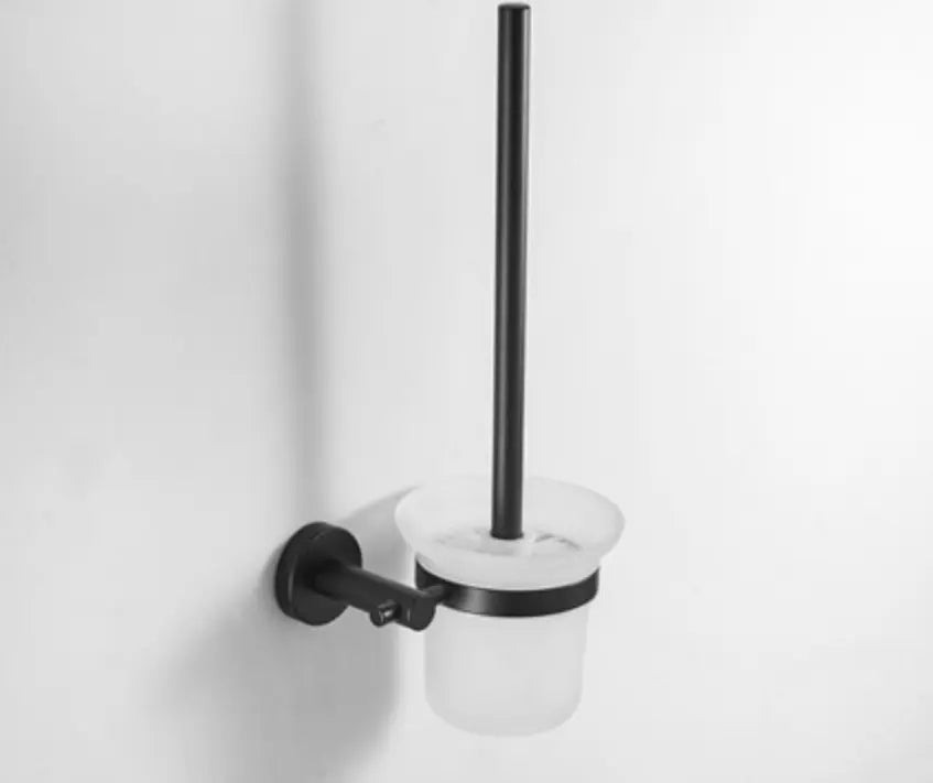 SaniSupreme Toiletborstel Yosemite, mat glas, mat zwarte houder