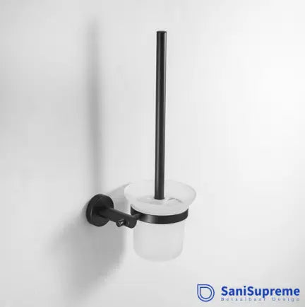 SaniSupreme Toiletborstel Yosemite, mat glas, mat zwarte houder