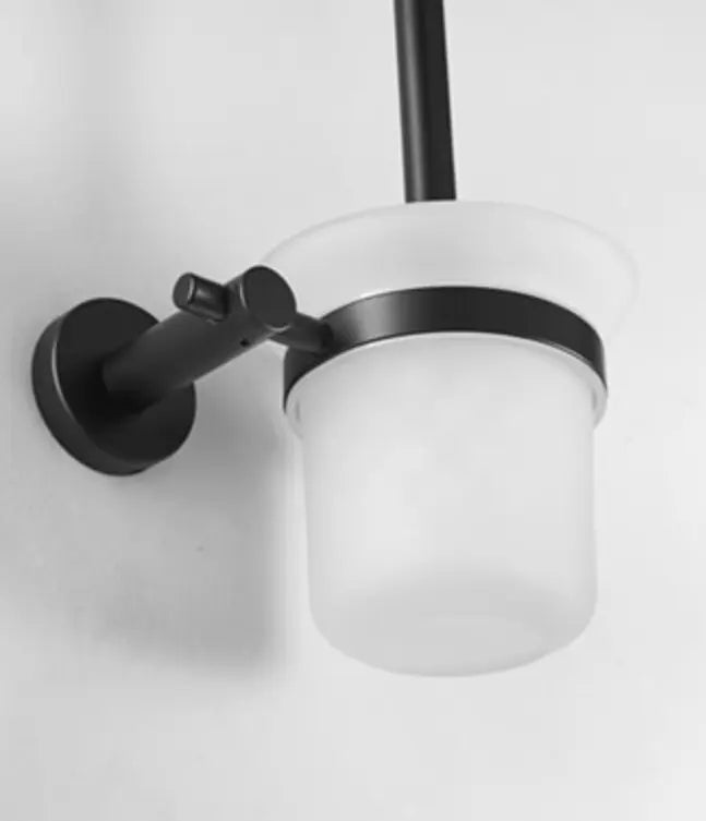 SaniSupreme Toiletborstel Yosemite, mat glas, mat zwarte houder