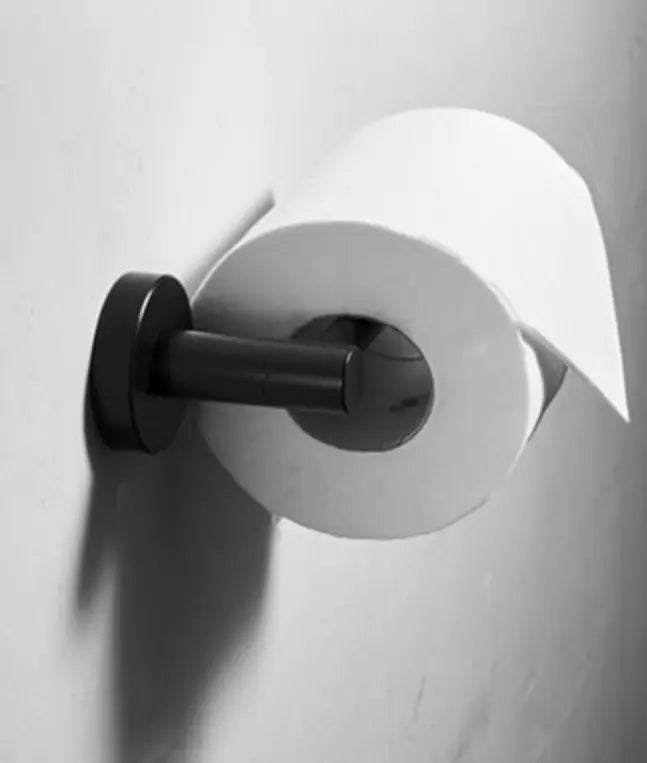 SaniSupreme Toiletrolhouder messing mat zwart