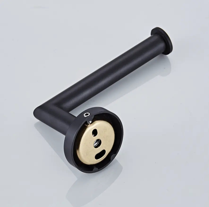 SaniSupreme Toiletrolhouder messing mat zwart