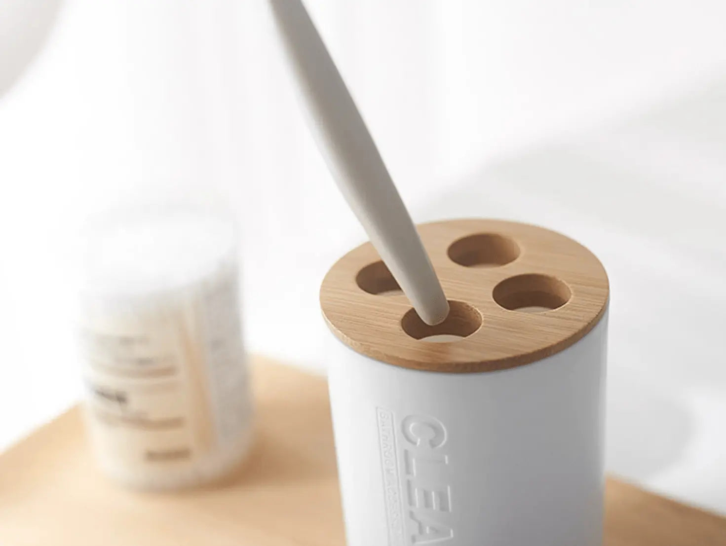 SaniSupreme Toiletset Badkamerset 5 Delig - Toiletaccessoires Set - Wit