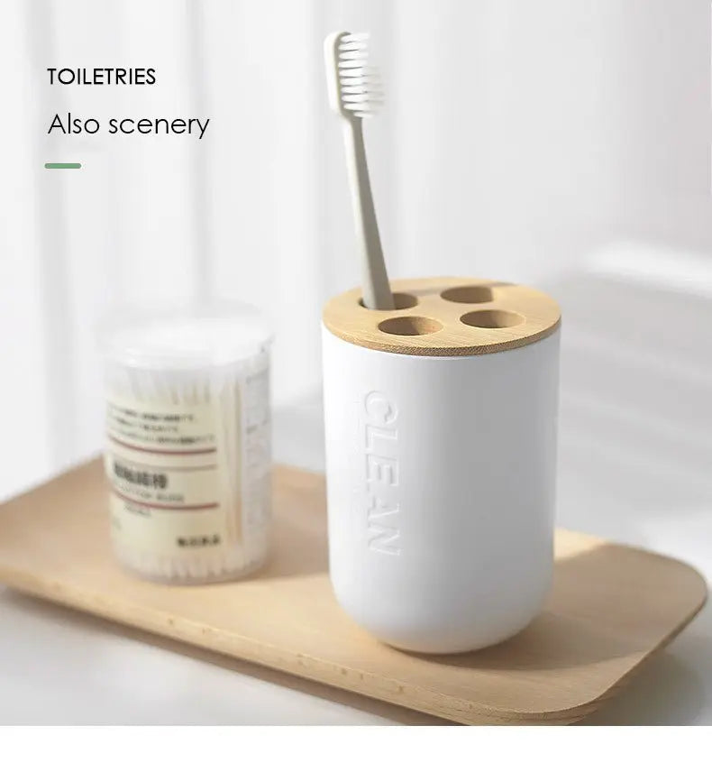 SaniSupreme Toiletset Badkamerset 5 Delig - Toiletaccessoires Set - Wit