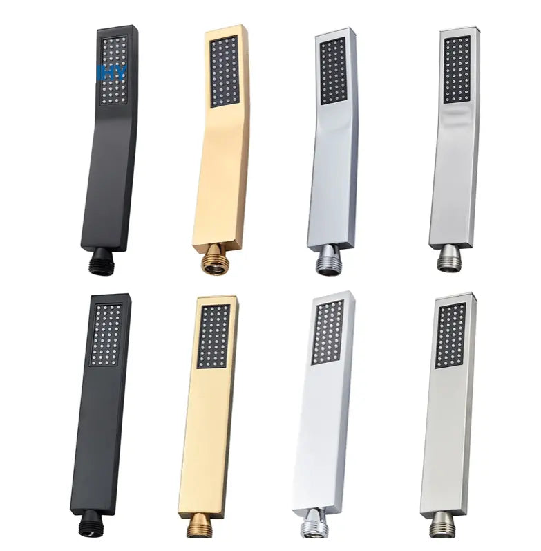 SaniSupreme Turijn handdouche smal rechthoek Messing mat zwart luxe zware kwaliteit