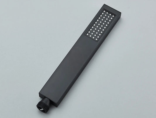 SaniSupreme Turijn handdouche smal rechthoek vlak Messing mat zwart luxe zware kwaliteit