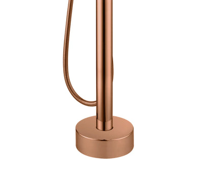 SaniSupreme Vrijstaande Badmengkraan Aloni met Handdouche Messing Geborsteld Koper