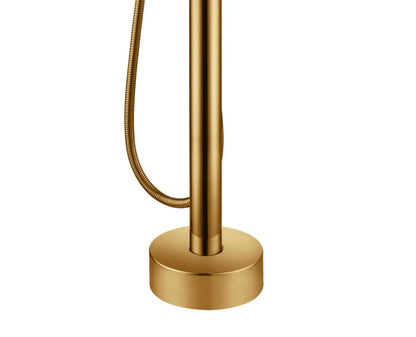 SaniSupreme Vrijstaande Badmengkraan Creavit Aloni met Handdouche Messing Geborsteld Goud