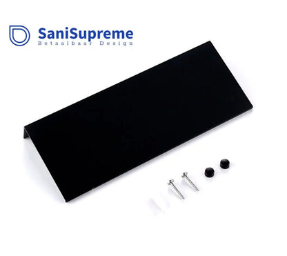 Sanisupreme Wandplank mat zwart 40 cm. RVS