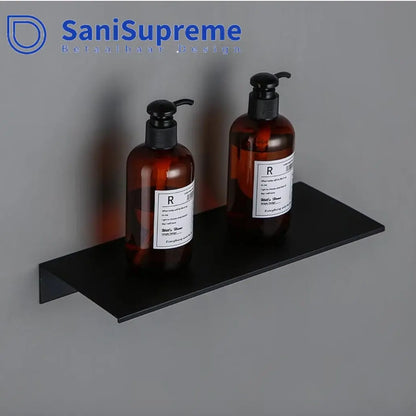 Sanisupreme Wandplank mat zwart 50 cm. RVS