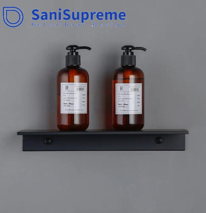 Sanisupreme Wandplank mat zwart 50 cm. RVS