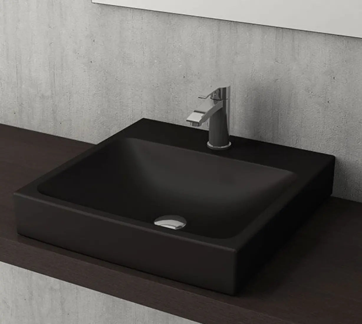 SaniSupreme Waskom Creavit Bocchi Superior Mat Zwart 48 cm.