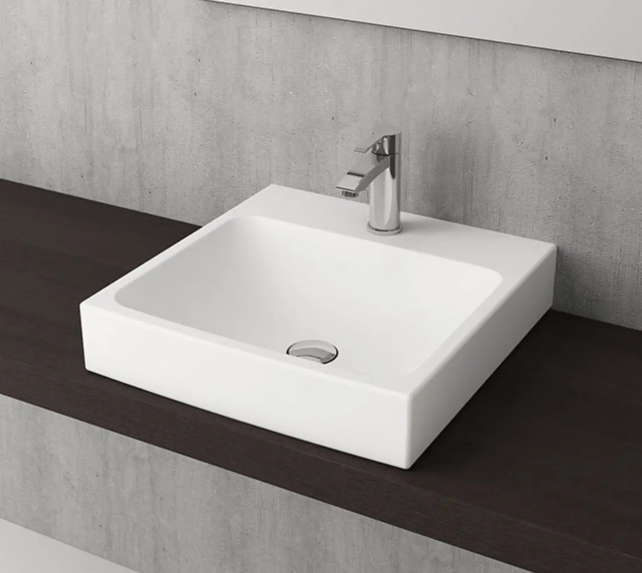 SaniSupreme Waskom Creavit Bocchi Superior Mat Zwart 48 cm.