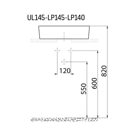 SaniSupreme Waskom Creavit LOOP 45 cm Mat Zwart
