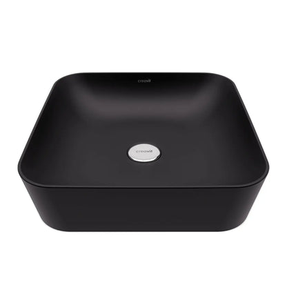 SaniSupreme Waskom Creavit SQUARE 40 cm Mat Zwart