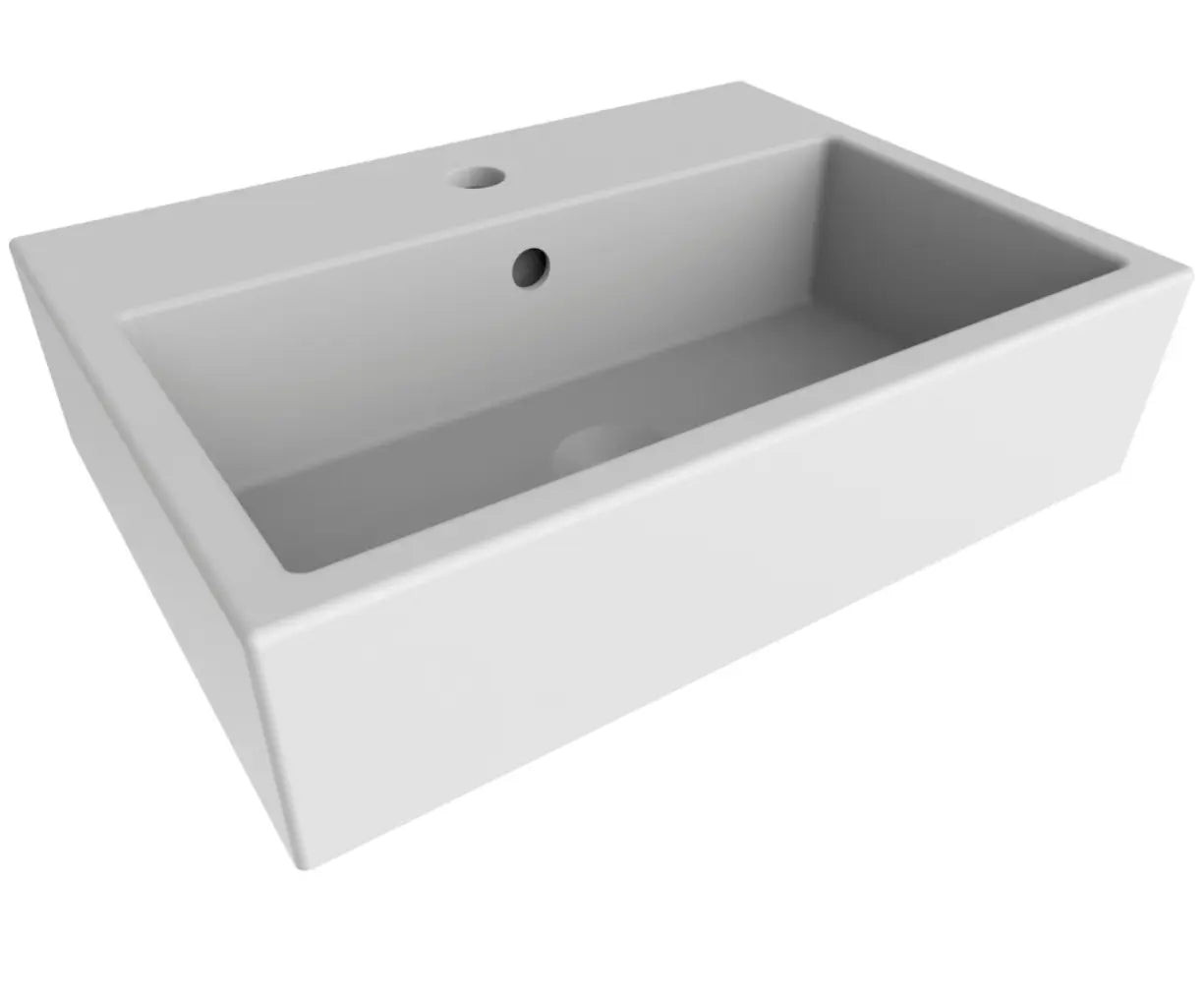 SaniSupreme Wastafel Creavit Bocchi Scala Arch 60x42cm Mat Zwart Met Kraangat