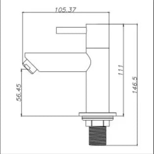 SaniSupreme wastafelkraan Aloni Panama laag model verchroomd messing