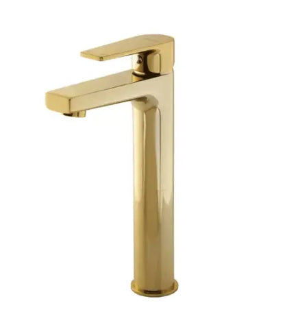 SaniSupreme wastafelkraan Creavit Sharp verhoogde mengkraan goud