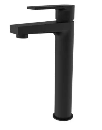 SaniSupreme wastafelkraan Creavit Sharp verhoogde mengkraan zwart