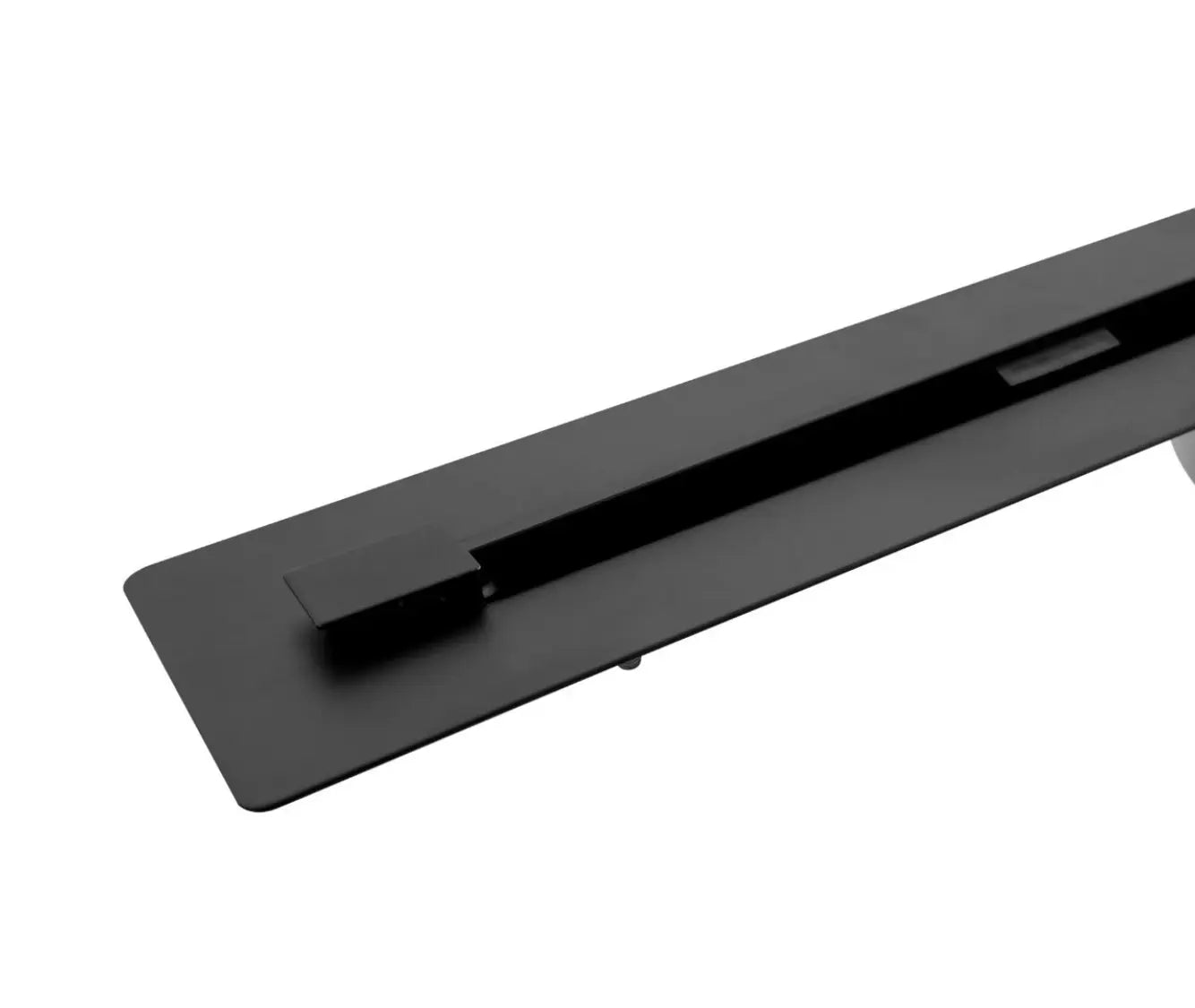 SaniSupreme Zwart Flat Douchedrain met Flens 60 cm - Variabel draaibaar uitloopdeel