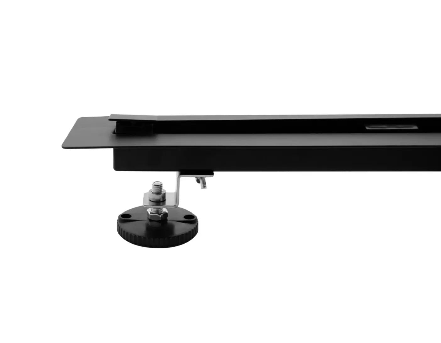 SaniSupreme Zwart Flat Douchedrain met Flens 60 cm - Variabel draaibaar uitloopdeel