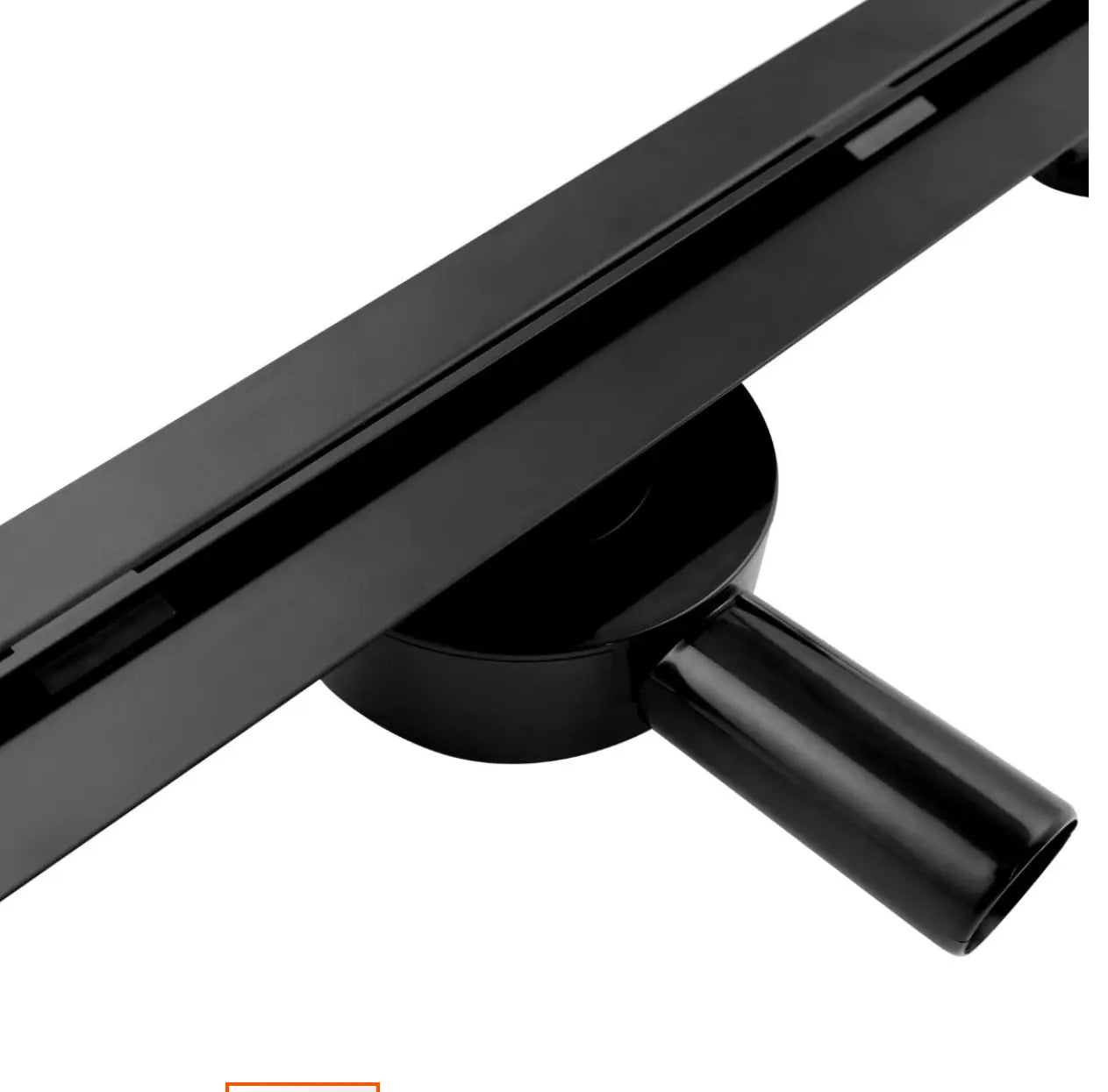 SaniSupreme Zwart Flat Douchedrain met Flens 60 cm - Variabel draaibaar uitloopdeel