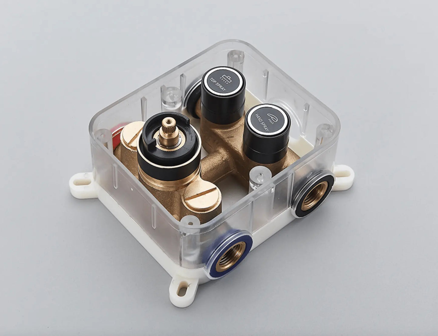 SaniSupreme®SmartPulse Plafond Thermostatische Doucheset Alicante 2 weg 40x80 cm regendouche mat zwart