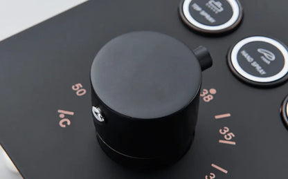 SaniSupreme®SmartPulse Plafond Thermostatische Doucheset Alicante 2 weg 40x80 cm regendouche mat zwart