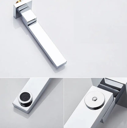 SaniSupreme®SmartPulse Plafond Thermostatische Doucheset Alicante 3 weg Inbouw Plafond LED regendouche La Paz Glans Chroom