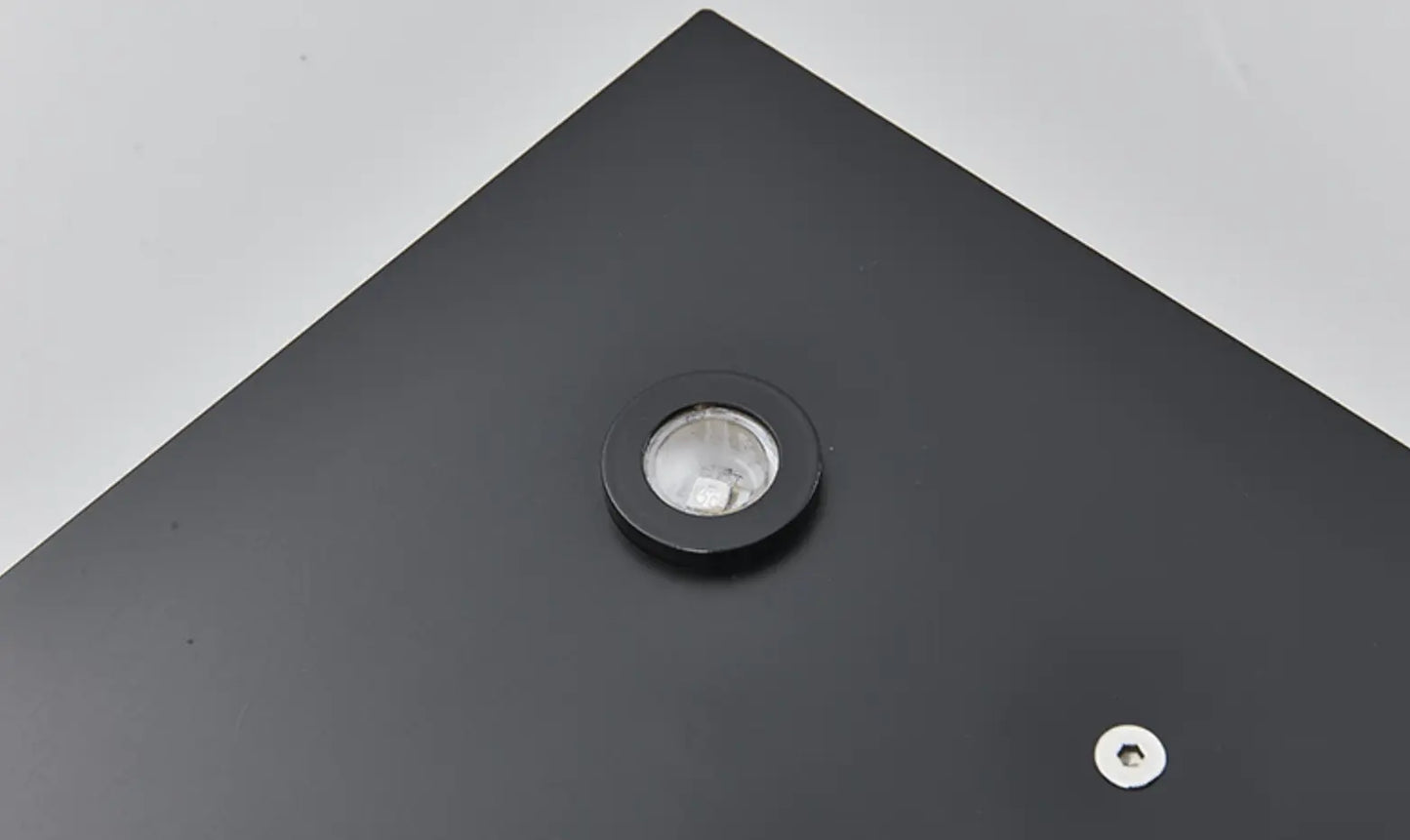 SaniSupreme®SmartPulse Plafond Thermostatische Doucheset Manhattan LCD 3 weg Inbouw Plafond LED regendouche La Paz Mat Zwart