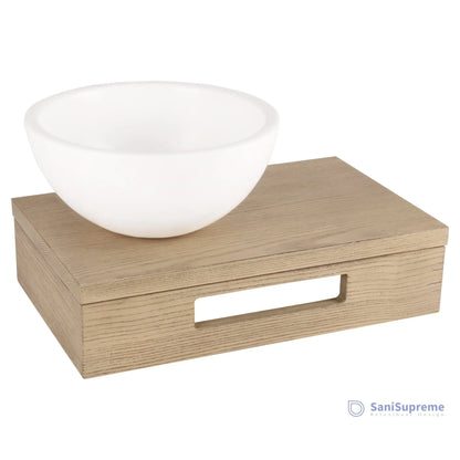 Waskom SaniSupreme® Napoli 25 x 11.5 cm Mat Wit gratis verzending