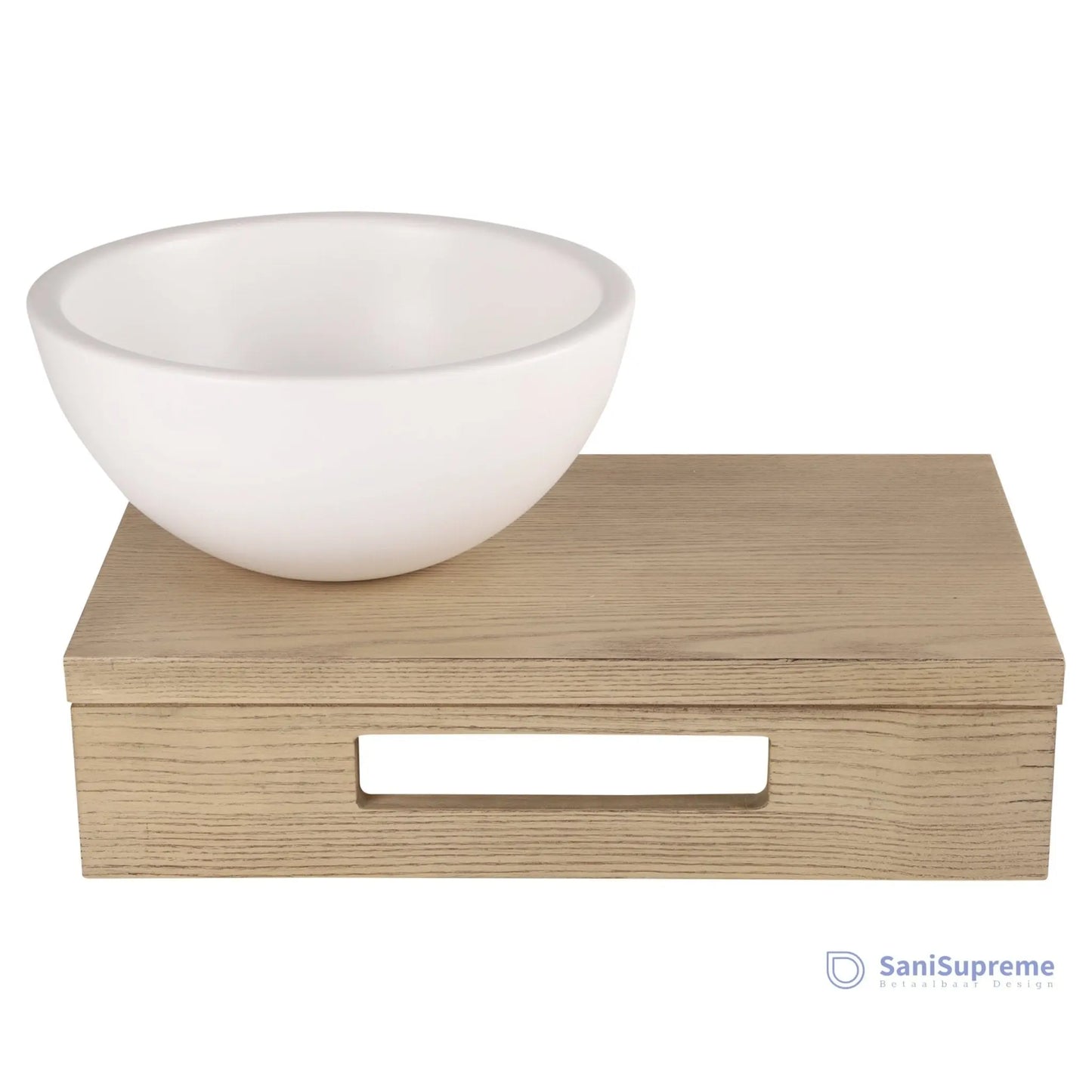 Waskom SaniSupreme® Napoli 25 x 11.5 cm Mat Wit gratis verzending