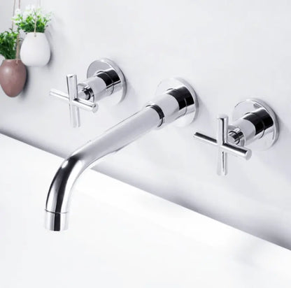 Wastafel kraan Bologna chroom inbouw 2 kranen Type I