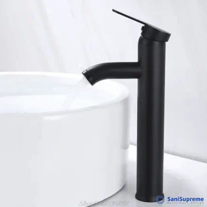 Wastafel kraan opbouw koud - warm 29.5 cm mat zwart