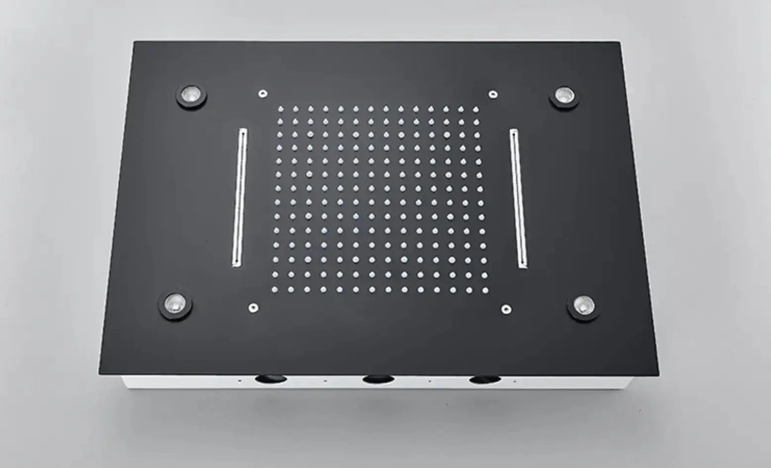 WEEK - PROMO: SaniSupreme SmartPulse Inbouw Plafond Thermostatische Doucheset Alicante 3 weg LED regendouche La Paz Mat Zwart