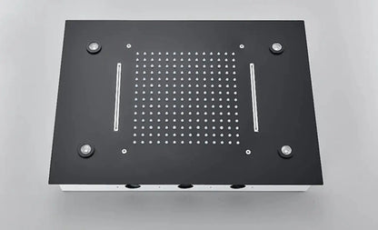 WEEK - PROMO: SaniSupreme SmartPulse Inbouw Plafond Thermostatische Doucheset Alicante 3 weg LED regendouche La Paz Mat Zwart