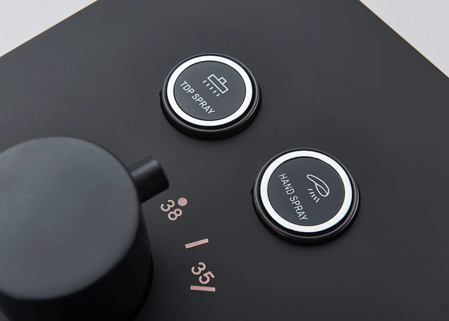 WEEK - PROMO: SaniSupreme SmartPulse Inbouw Plafond Thermostatische Doucheset Alicante 3 weg LED regendouche La Paz Mat Zwart