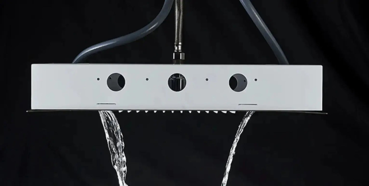 WEEK - PROMO: SaniSupreme SmartPulse Inbouw Plafond Thermostatische Doucheset Alicante 3 weg LED regendouche La Paz Mat Zwart