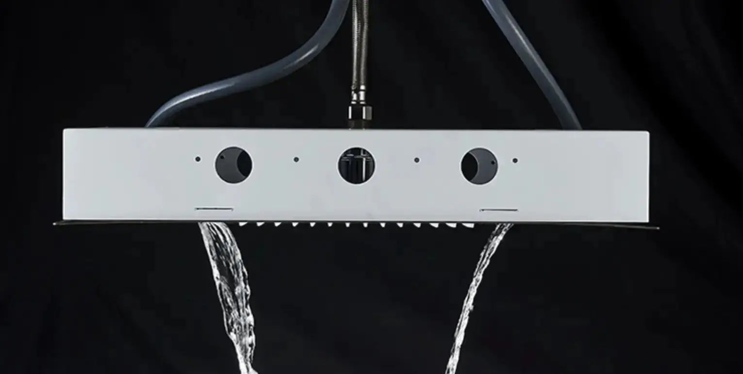 WEEK - PROMO: SaniSupreme SmartPulse Inbouw Plafond Thermostatische Doucheset Alicante 3 weg LED regendouche La Paz Mat Zwart