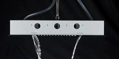 WEEK - PROMO: SaniSupreme SmartPulse Inbouw Plafond Thermostatische Doucheset Alicante 3 weg LED regendouche La Paz Mat Zwart