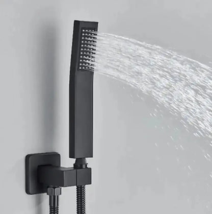 WEEK - PROMO: SaniSupreme SmartPulse Inbouw Plafond Thermostatische Doucheset Alicante 3 weg LED regendouche La Paz Mat Zwart